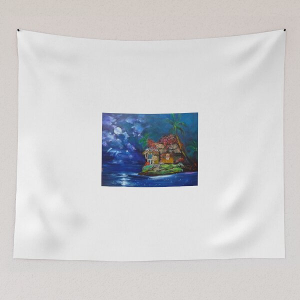 Item preview, Moonlit Island Hut designed and sold by jennyleeandjim.