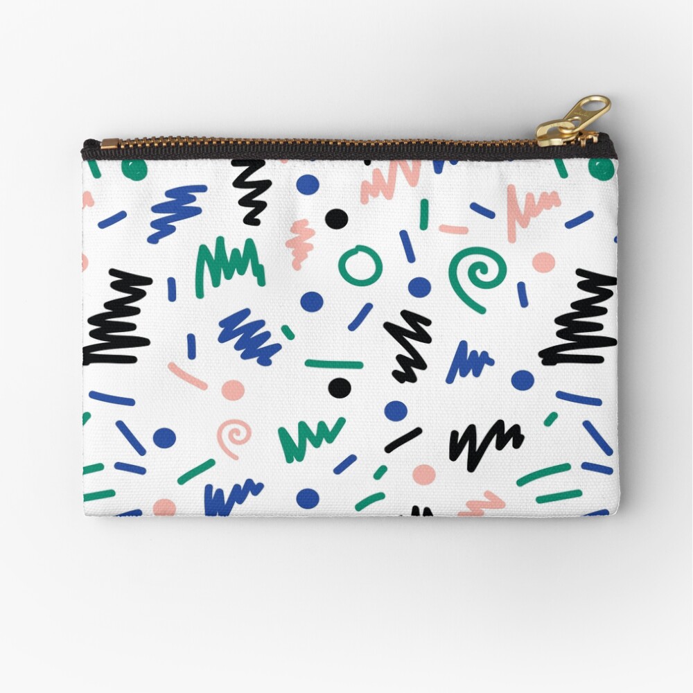 5633959GN Retro Pattern In Memphis Style 80s 90s Gear New Accessory Zipper Pouch 5633959GN Retro Pattern In Memphis Style 80s 90s Gear New Accessory Zipper Pouch