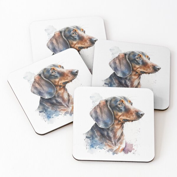 Artikelvorschau, Dackel-Aquarell-Stil-Malerei entworfen und verkauft von TheArtfulAI.