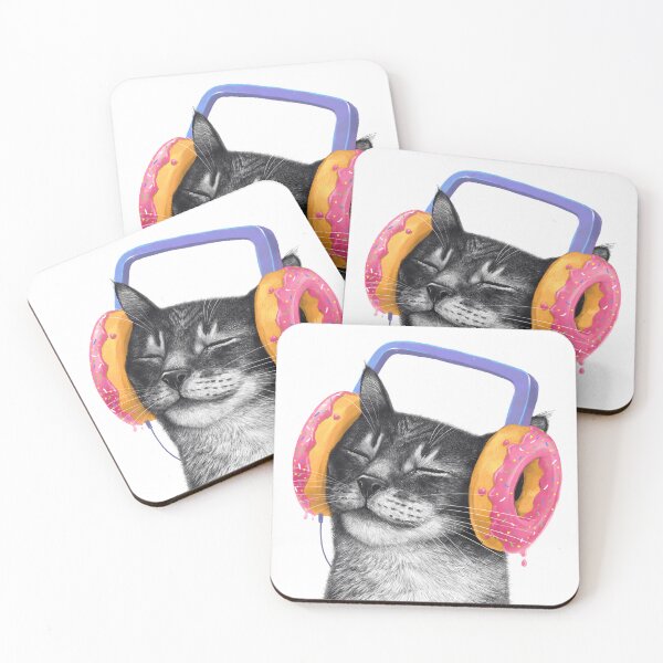 Item preview, Cat with headphones designed and sold by Valeriya Korenkova Kodamorkovkart.