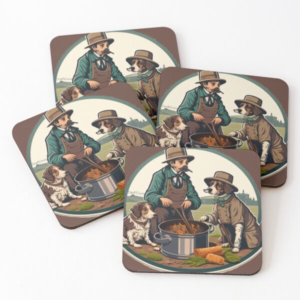 Item preview, dogs cooking designed and sold by DraftDuck.