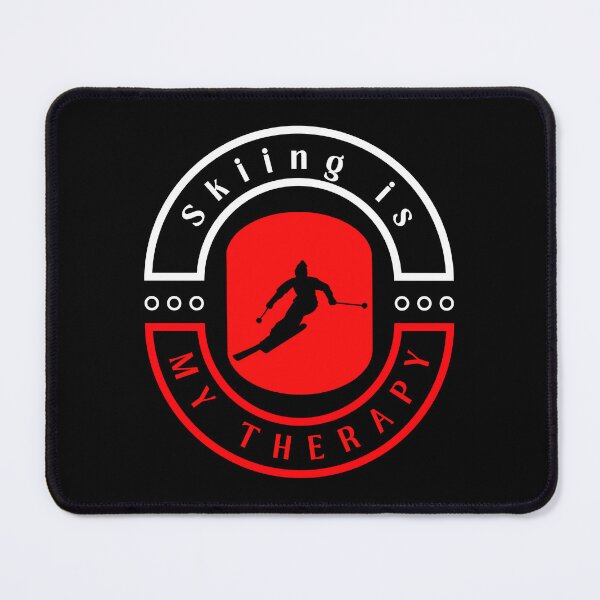 Item preview, Skiing is my therapy funny motivational design designed and sold by DigitalMagShop.