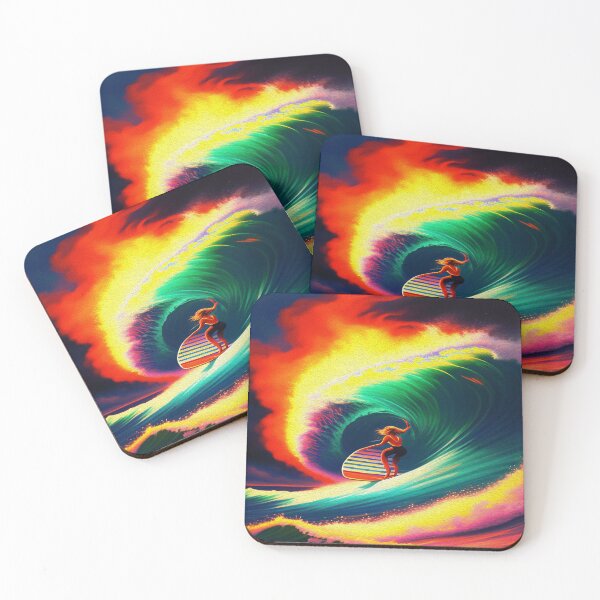 Item preview,  Girl Navigating Foamy Waves in Deep Sea Retro Oil Painting designed and sold by Trendy Valley .
