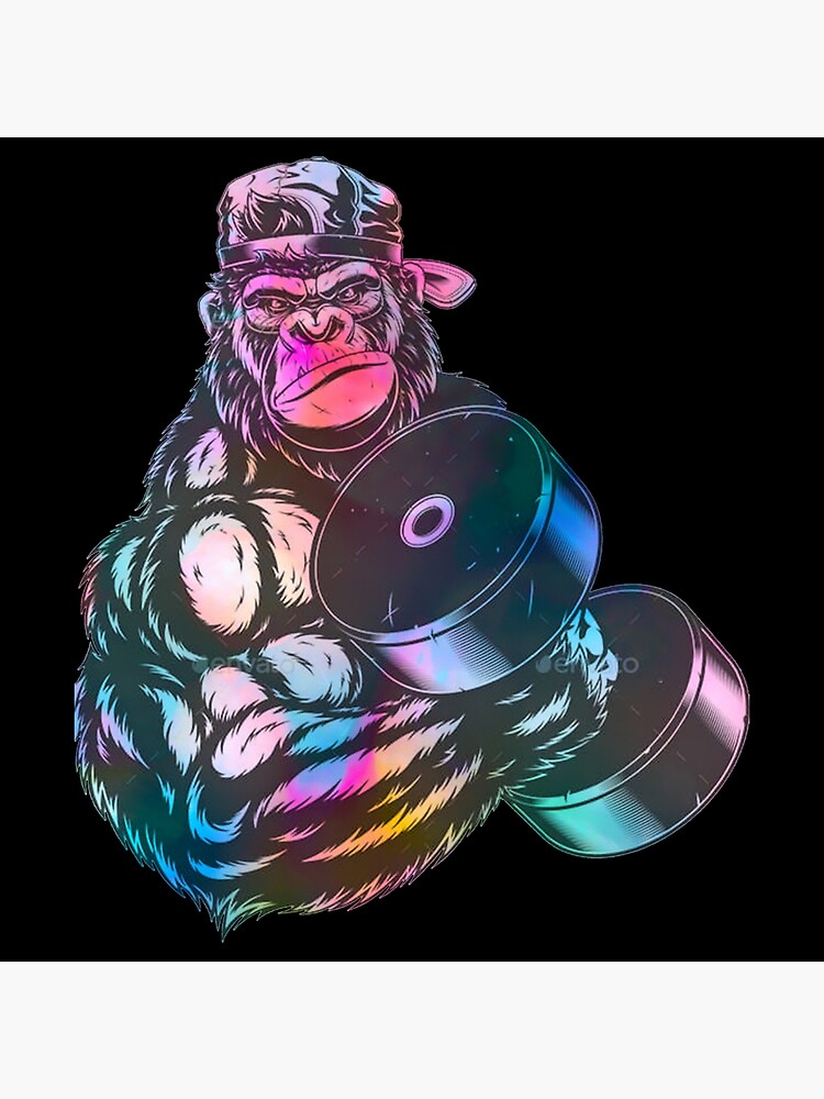 Gym Gorilla LIft Weight - Motivational Design Art Print