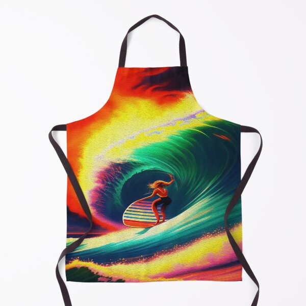 Item preview, Girl Navigating Foamy Waves in Deep Sea Retro Oil Painting designed and sold by Trendy Valley .