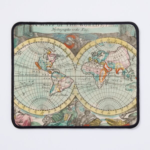 Item preview, Vintage Map of the World  designed and sold by upoutandaway.