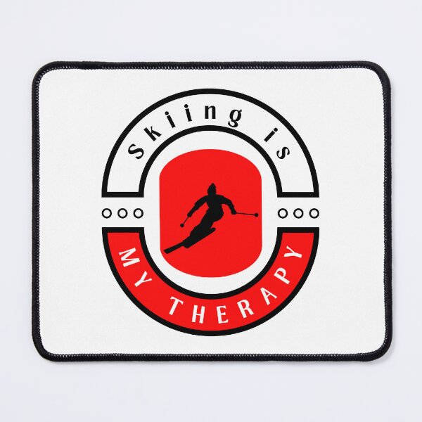 Item preview, Skiing is my therapy funny motivational design designed and sold by DigitalMagShop.