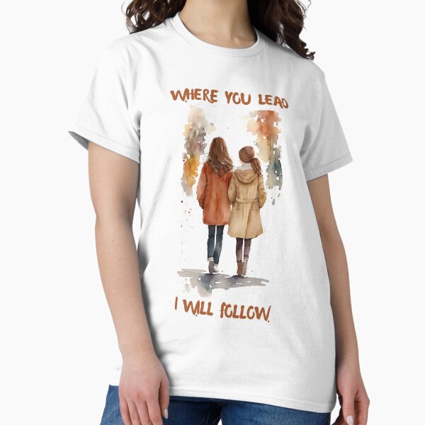 Item preview, Where You Lead I Will Follow - Watercolor Girls in Autumn designed and sold by Fenay Designs.