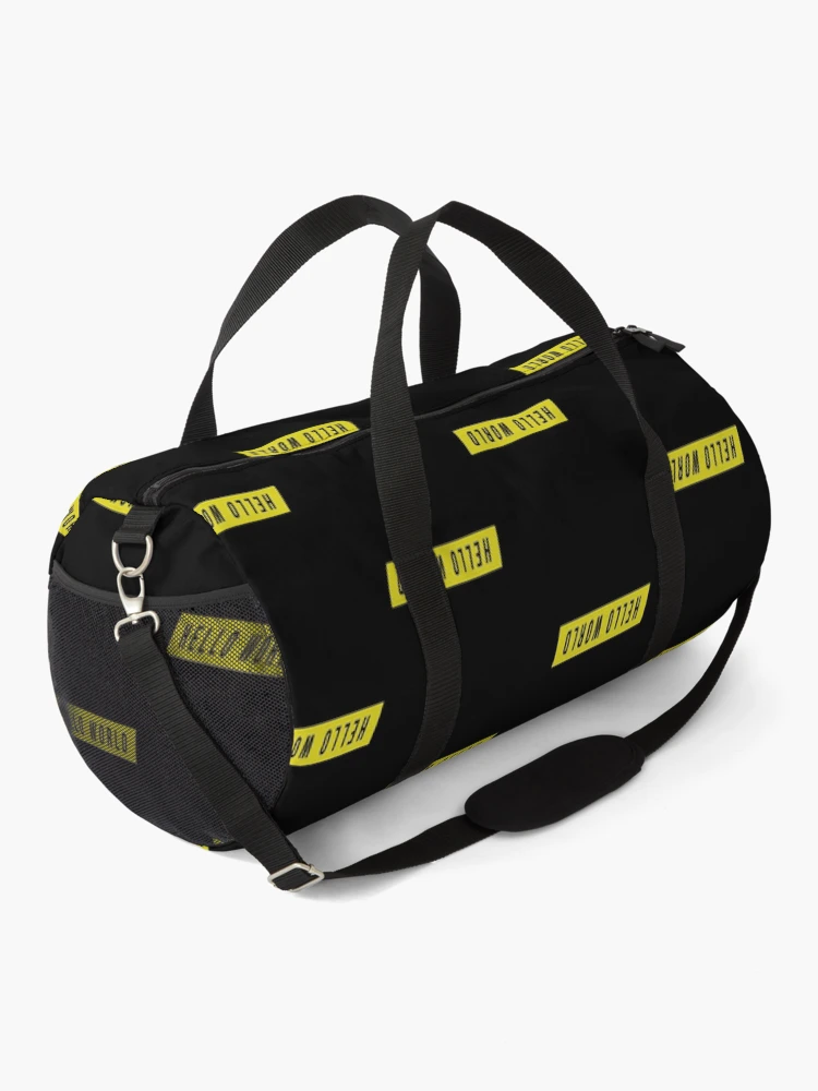 Thumbnail 2 of 3, Duffle Bag, Hello World-Python Code designed and sold by FridPix.