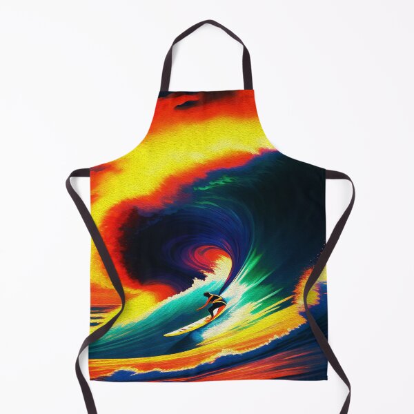 Item preview, Retro Oil Painting of a Man Navigating Foamy Waves in the Deep Sea designed and sold by Trendy Valley .