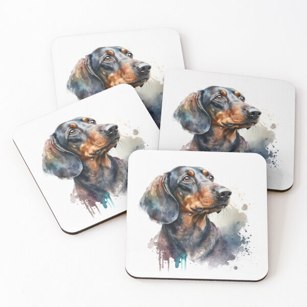 Artikelvorschau, Dackel-Aquarell-Stil-Malerei entworfen und verkauft von TheArtfulAI.