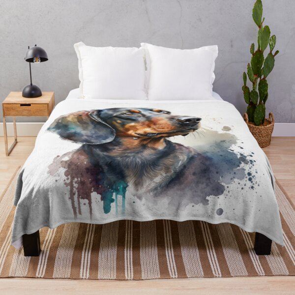 Artikelvorschau, Dackel-Aquarell-Stil-Malerei entworfen und verkauft von TheArtfulAI.