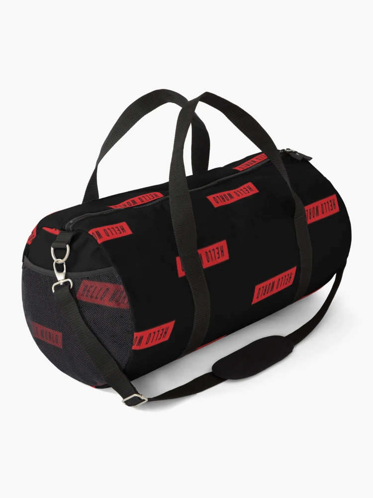 Thumbnail 2 of 3, Duffle Bag, Hello World-Python Code designed and sold by FridPix.