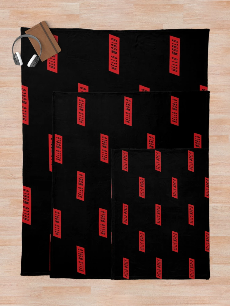 Thumbnail 5 of 6, Throw Blanket, Hello World-Python Code designed and sold by FridPix.