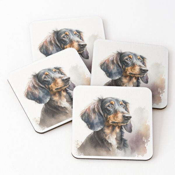 Artikelvorschau, Dackel-Aquarell-Stil-Malerei entworfen und verkauft von TheArtfulAI.