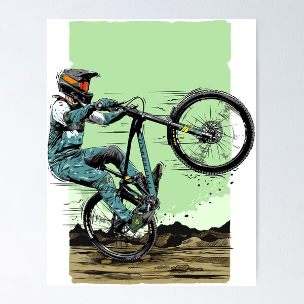 Item preview, Manual on a downhill bike designed and sold by pelkkaaalamakea.