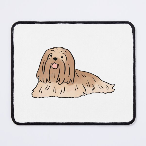 Item preview, lhasa apso dog cute illustration designed and sold by Yarafantasyart.