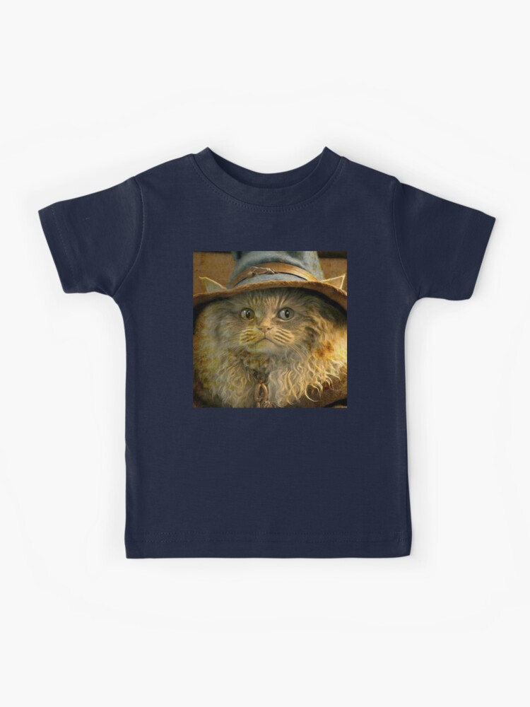 Cute Cat Kitten Wearing a Hat Kids T-Shirt for Sale by