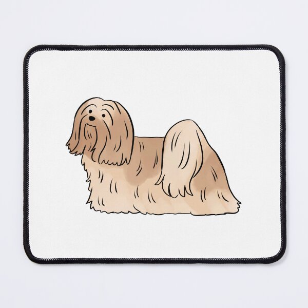 Item preview, lhasa apso dog cute illustration designed and sold by Yarafantasyart.
