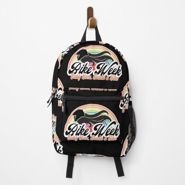 Item preview, Bike Week Sandy Bums, Beaches & Bikes - Retro Rainbow Biker Girl designed and sold by SmileThreads.