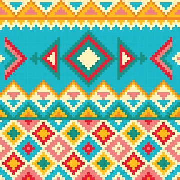 Artwork thumbnail, Seamless Rugged turquoise , Native Pattern Rugged by Yes-Monkey
