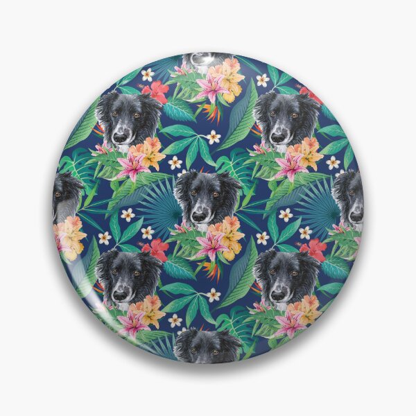 Item preview, Tropical Black White Border Collie 1 designed and sold by lulupetart.