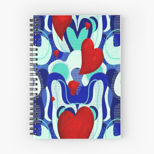 Item preview, Abstract Design with Hearts Psychedelic Graphic Design, Abstraction, bold colorful abstract playful design inspired by nature designed and sold by Adri Barnard.