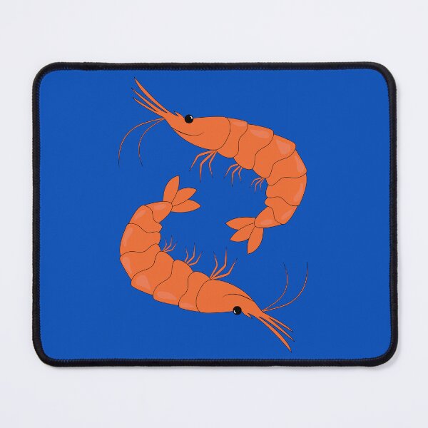 Item preview, Two bright funny funny cartoon shrimps, marine inhabitants, seafood designed and sold by IrinaIhnatieva.