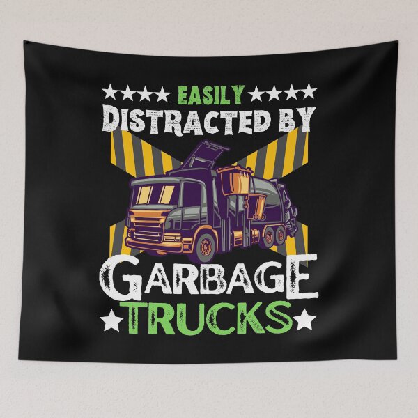 Item preview, Easily Distracted by Garbage Trucks designed and sold by Luckydesign1975.