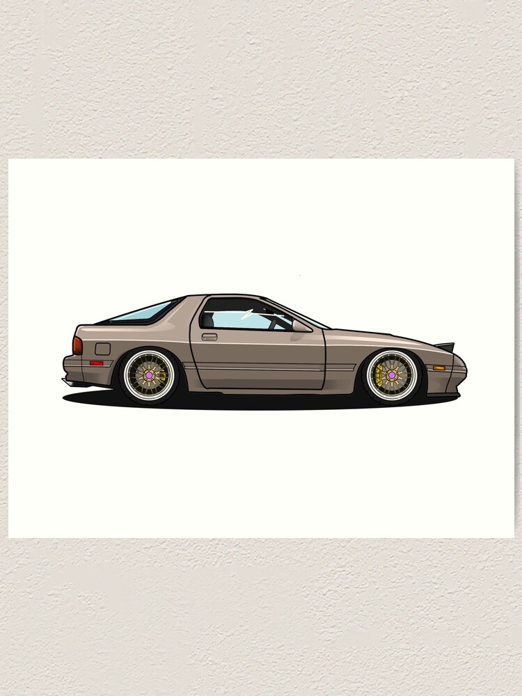 Looks Like A Mazda Rx7 Fc Drift Art Print By Cderbyshire Redbubble