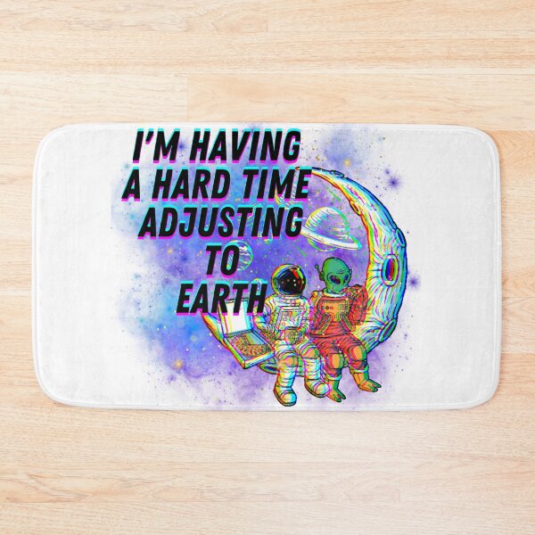 Item preview, Adjusting to Earth. Psychedelic Aliens and astronauts. designed and sold by MamaNeeaDesigns.