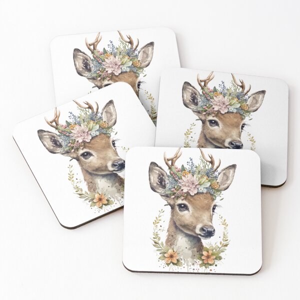 Item preview,  Cute deer head designed and sold by ShopLeilaArt.