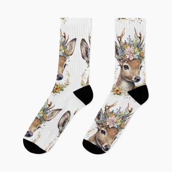 Aperçu de l'œuvre  Tête de cerf mignon créée et vendue par ShopLeilaArt.