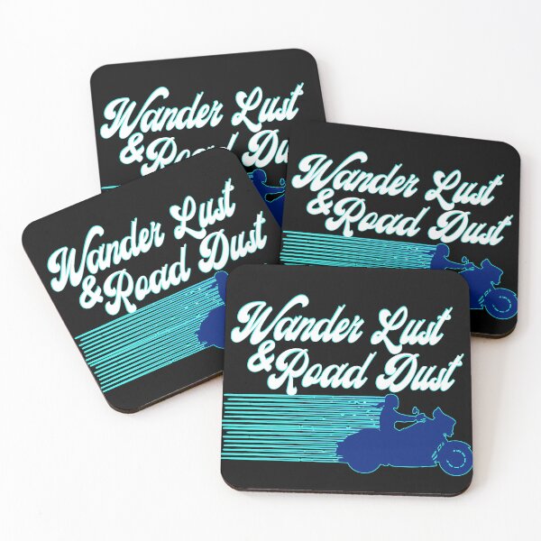 Item preview, Wander Lust & Road Dust - Biker Girl Teal Blue Cruiser Motorcycle Babe designed and sold by SmileThreads.