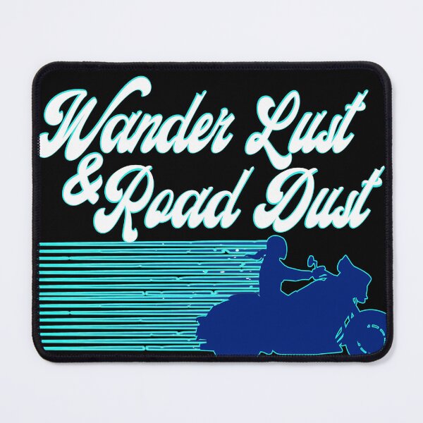 Item preview, Wander Lust & Road Dust - Biker Girl Teal Blue Cruiser Motorcycle Babe designed and sold by SmileThreads.