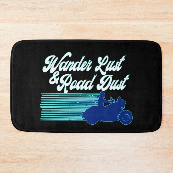Item preview, Wander Lust & Road Dust - Biker Girl Teal Blue Cruiser Motorcycle Babe designed and sold by SmileThreads.