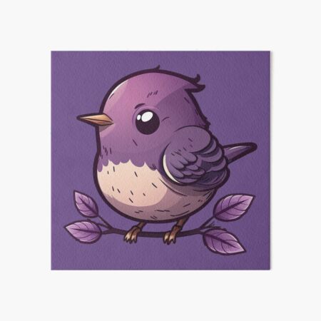 cute purple bird clip art