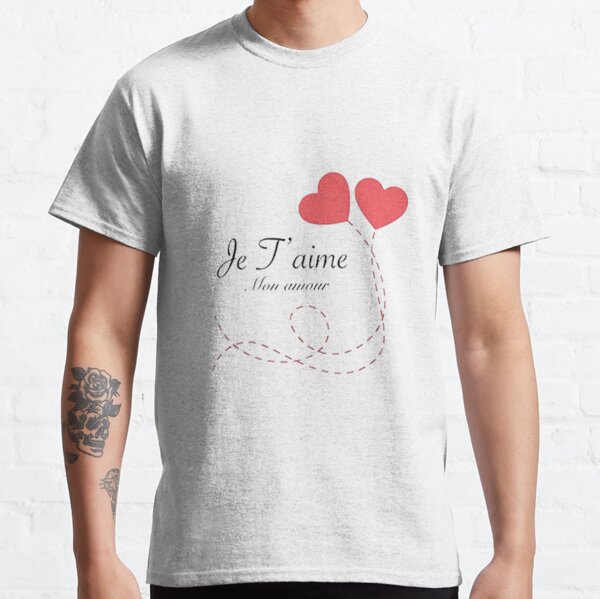 White Je T'Aime Leopard Print Heart Slogan T-Shirt