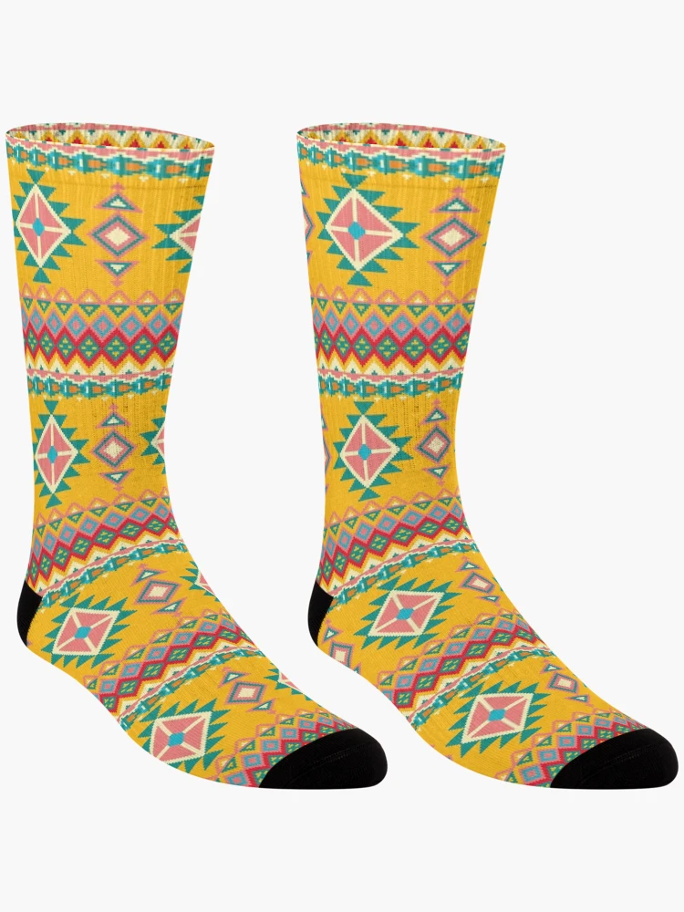 Thumbnail 3 of 5, Socks, Seamless Rugged Cherokee , Native Pattern Rugged designed and sold by Yes-Monkey.