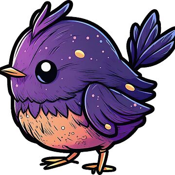 cute purple bird clip art