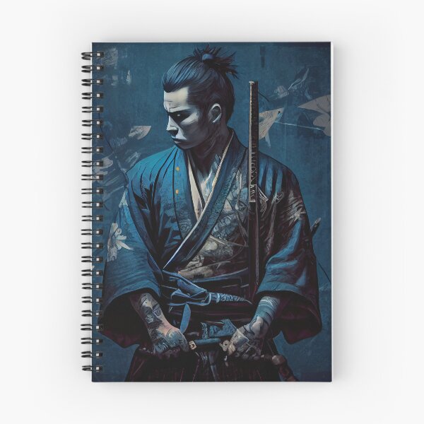 Artikelvorschau, Yakuza Ishin Samurai in blauen Roben, wie ein Drache. entworfen und verkauft von The-Dark-Art.