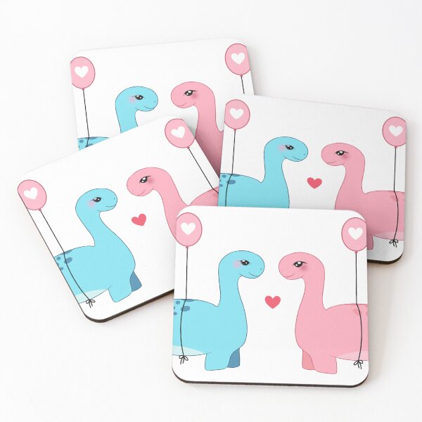 Item preview, Cute Dinosaur Couple Valentine's Day designed and sold by SinaBaniArt.