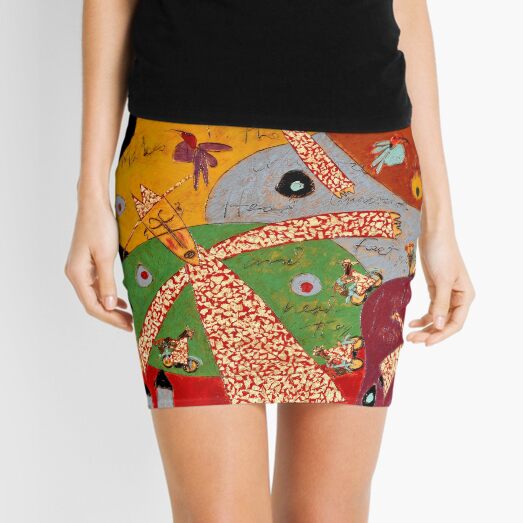 Flying Golden Monks Mini Skirt