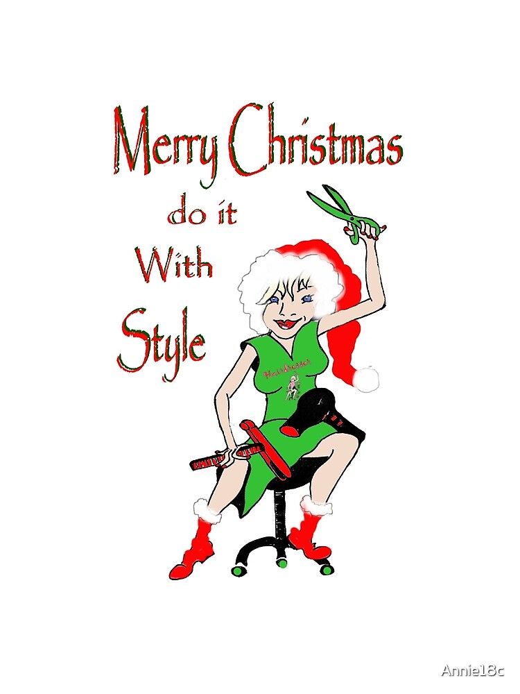 "Christmas hairdresser" by Annie18c Redbubble