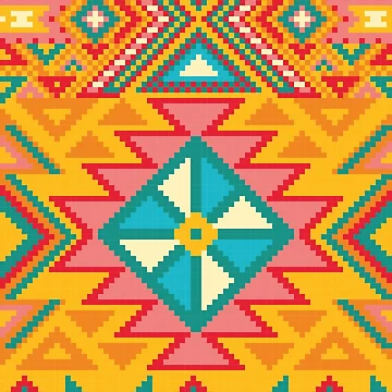 Artwork thumbnail, Seamless Rugged Native , Native Pattern Rugged by Yes-Monkey