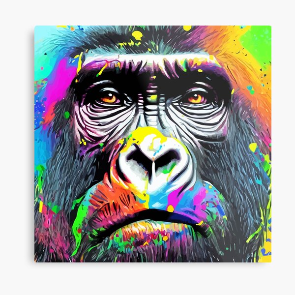 Colorful Gorilla Painting Wall Art Decor Monkey Home Decor Colorful Safari  Animal Art Gorilla Watercolor Art Print monkey lover gift Poster for Sale  by SavageVision