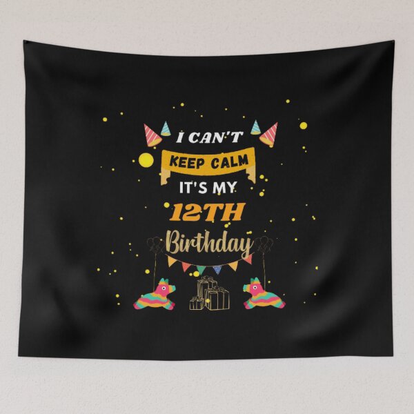 Item preview, 12 Year Old I Can't Keep Calm It's My 12th Birthday designed and sold by Designspr0.