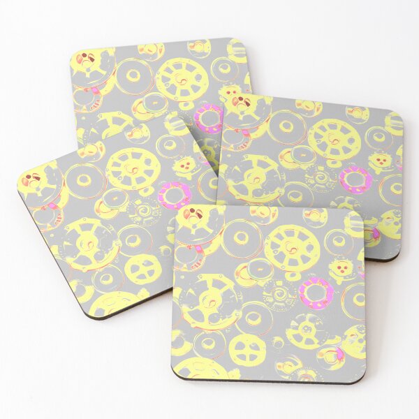 Item preview, Buttons and Wheels - Yellow, Gray designed and sold by asurtiumgreen.