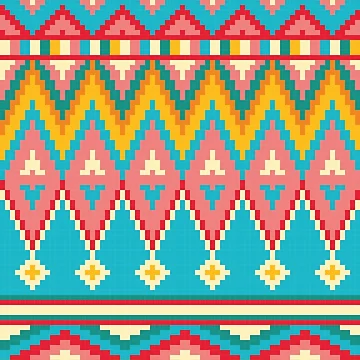 Artwork thumbnail, Seamless Rugged Ikat, Native Pattern Rugged by Yes-Monkey