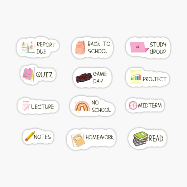 Week For Your Planner Stickers, Student Good notes stickers